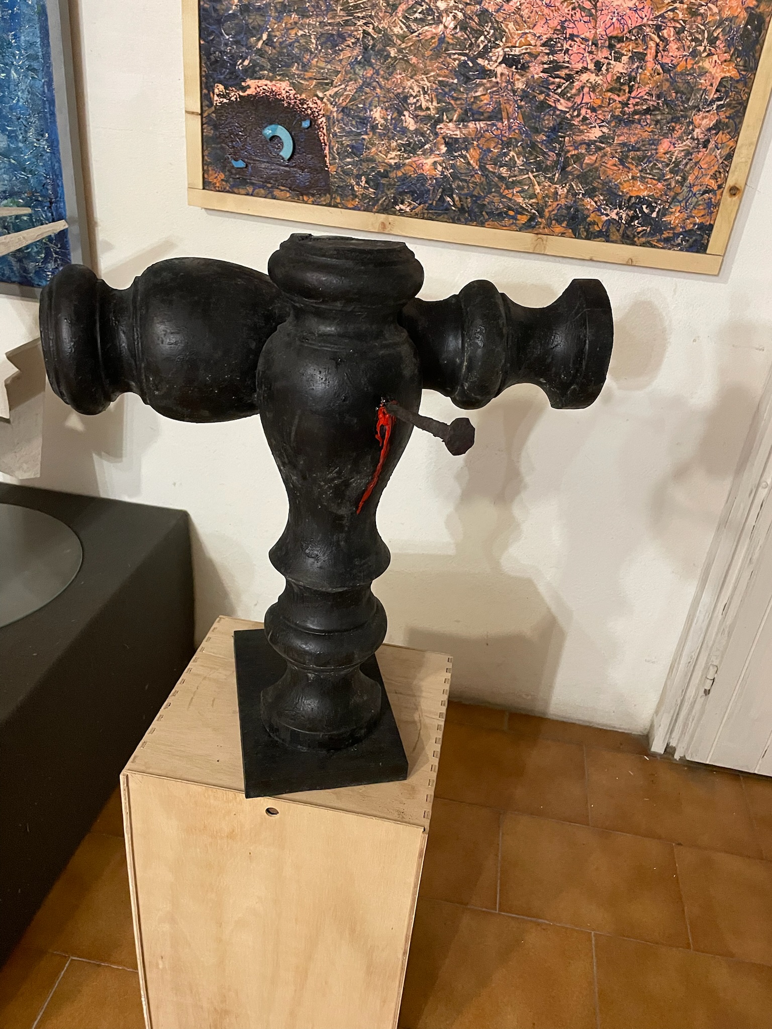 Casa Montico 38 - Dettaglio scultura nera - volume e ombra